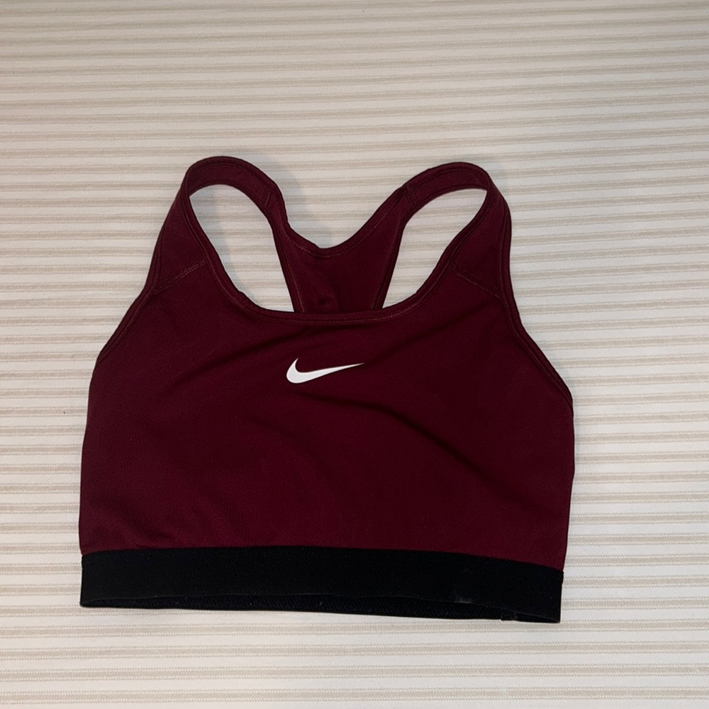 Nike Burgundy Dri-Fit Sports Bra size: M